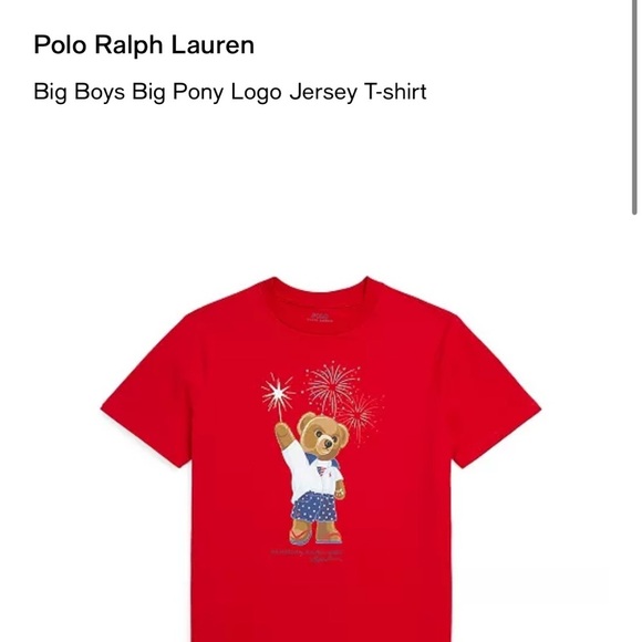 Polo Ralph Lauren Fourth of July Big Boys Big Pony Logo Jersey T-Shirt Size 2T - Picture 7 of 7